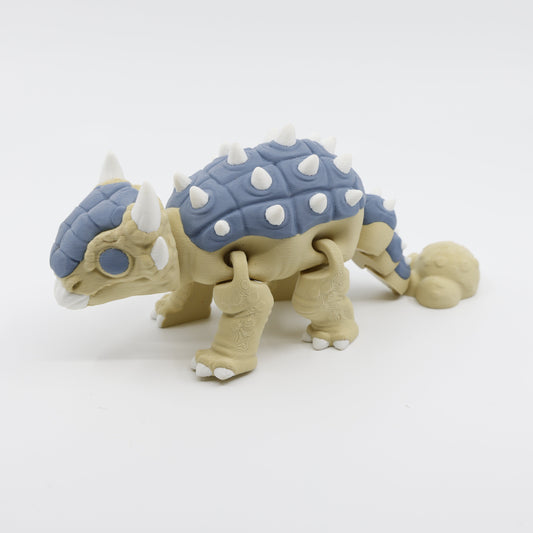 Ankylosaurus fidget facing left – articulated sensory dinosaur toy
