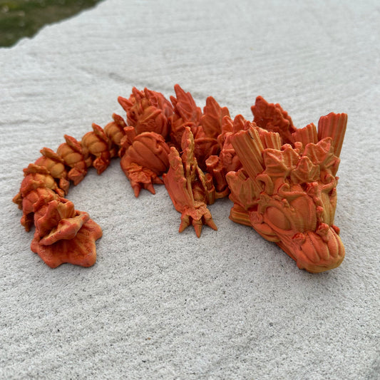 Wyvern Dragon Red/Gold side/top