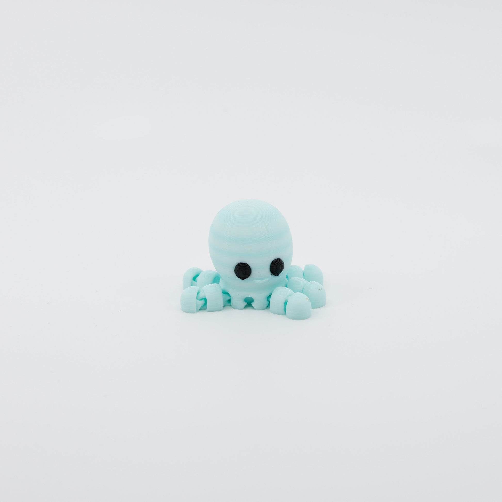 Front view of articulated mini octopus sensory fidget with detailed tentacles and 3D printed features