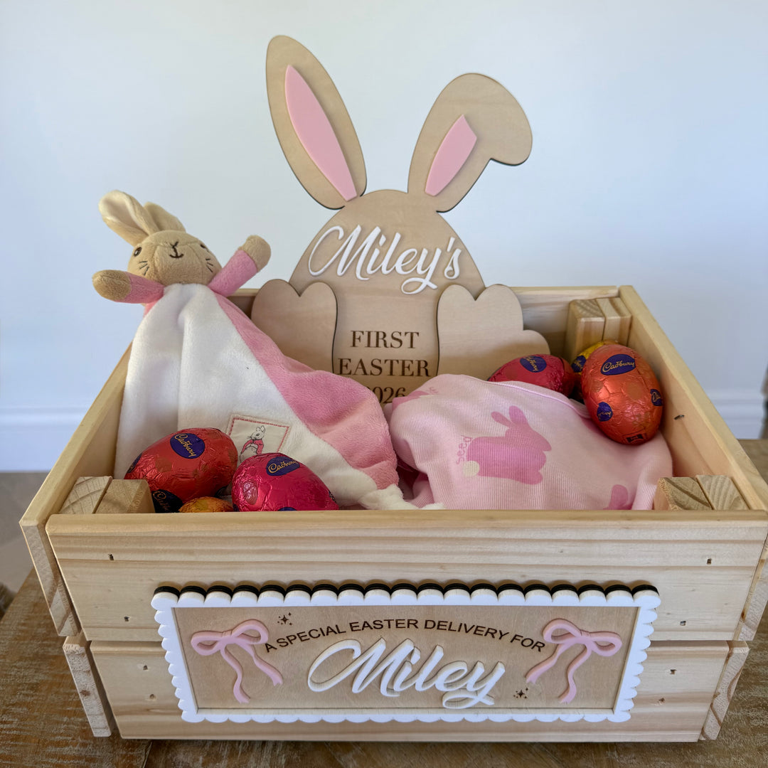 Easter Scalloped Bow Name Plaque