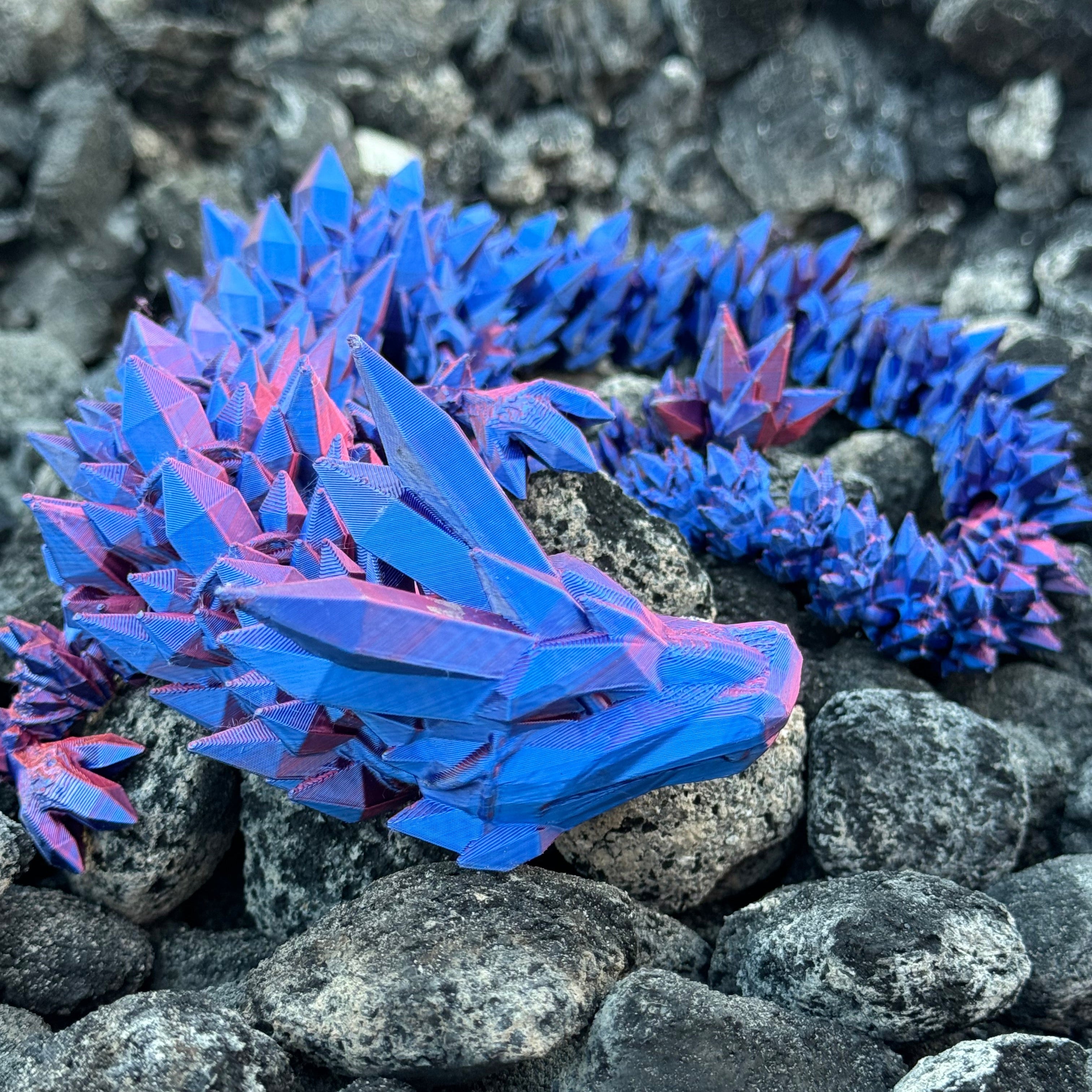 Crystal Dragon Blue/Red side face 